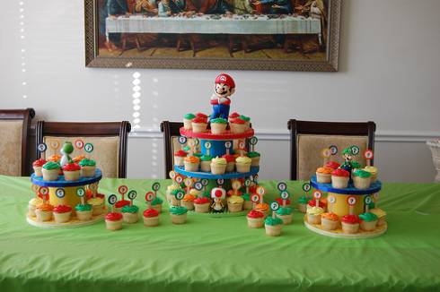Mario Party Cupcake Stand