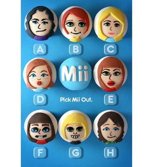 Nintendo Wii Mii Cupcakes Look Delicious