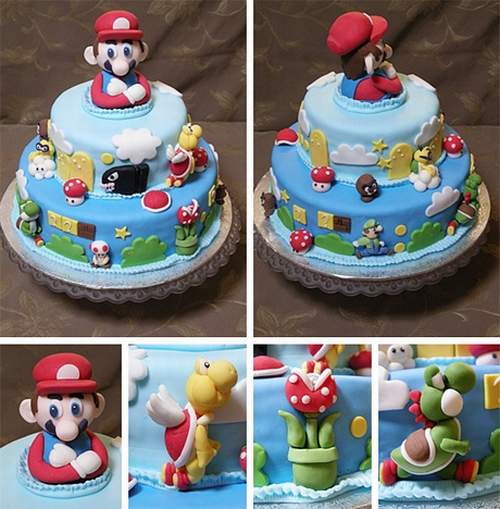 super mario cake