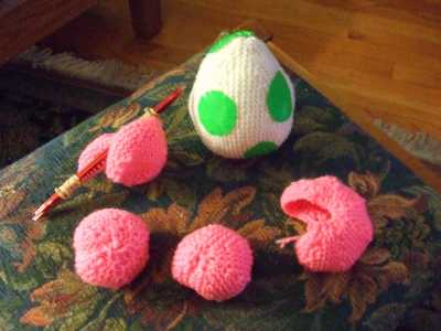 cool yoshi egg knit craft