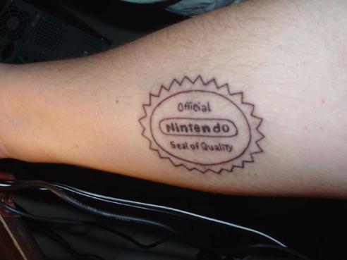 cool nintendo tattoo of nintendo logo