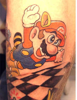 Super Mario Back Tattoo is another great Mario creation but completely 