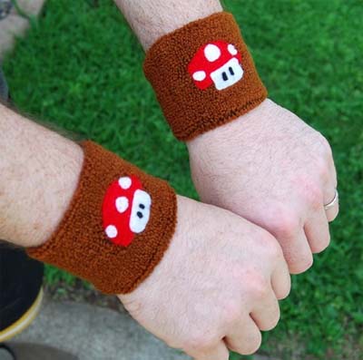 super mario brothers mushroom armband