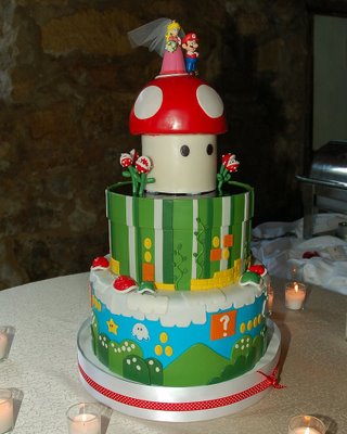 super mario brothers wedding cake design