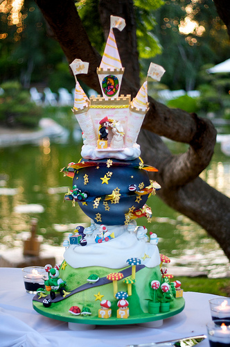 super mario brothers wedding cake