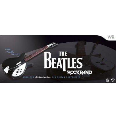 the beatles rock band video game wireless guitar