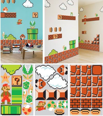 super mario brothers wall graphics