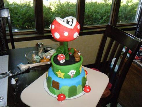 super mario piranha cake