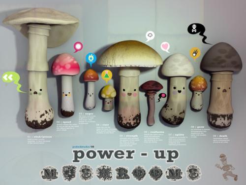 power up mushrooms