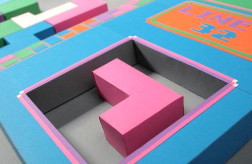 color tetris papercraft