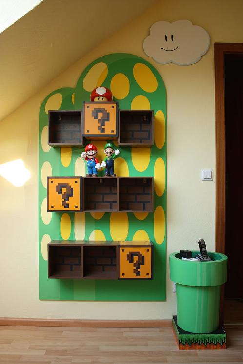 super mario shelf