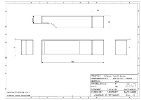 Nintendo Wii Remote skeleton