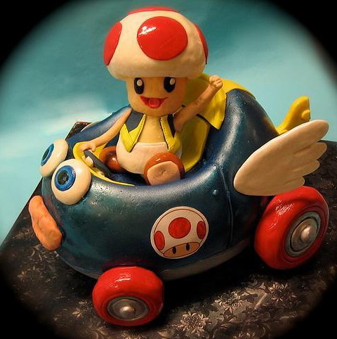 Toad Mario Kart Cake