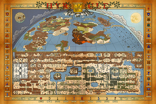 Anicent Hyrule Map By Bill Mudron Image 1