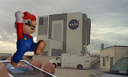 Mario at Space Shuttle Launch 2